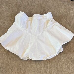 Aerie White Textured Skirt